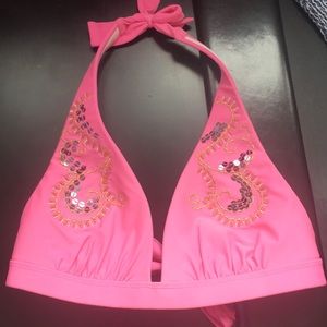 Pink bikini top
